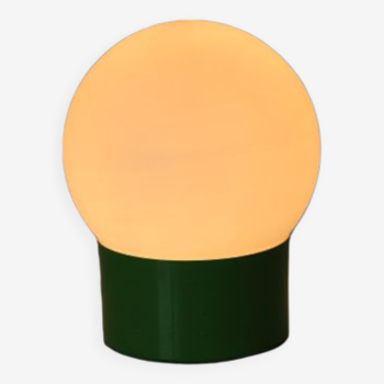 Opaline green steel lamp