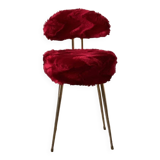 Red fur chair