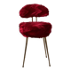 Chaise fourrure rouge