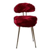 Red fur chair
