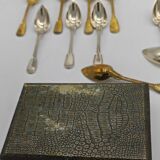 Housewife of 12 small spoons in silver metal from ruolz