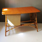 Office in rattan and bamboo vintage