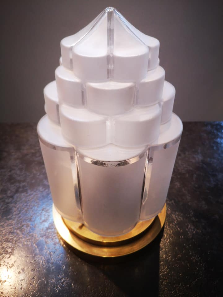 Ceiling lamp building skyscraper Art deco Bahaus modernist 1930s TBE H 26 cm