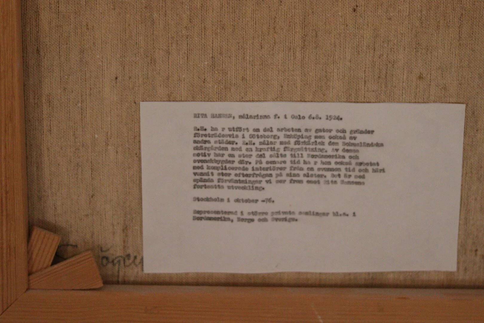 « Vue du port » par Rita Hansen