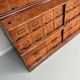 Antique very large American oak grain / apothecary cabinet, ca 1900