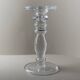 Two Clear Glass Candle Holders, 1990s Italy - Simple Timeless Ball Design, Retro Table Decor Gift