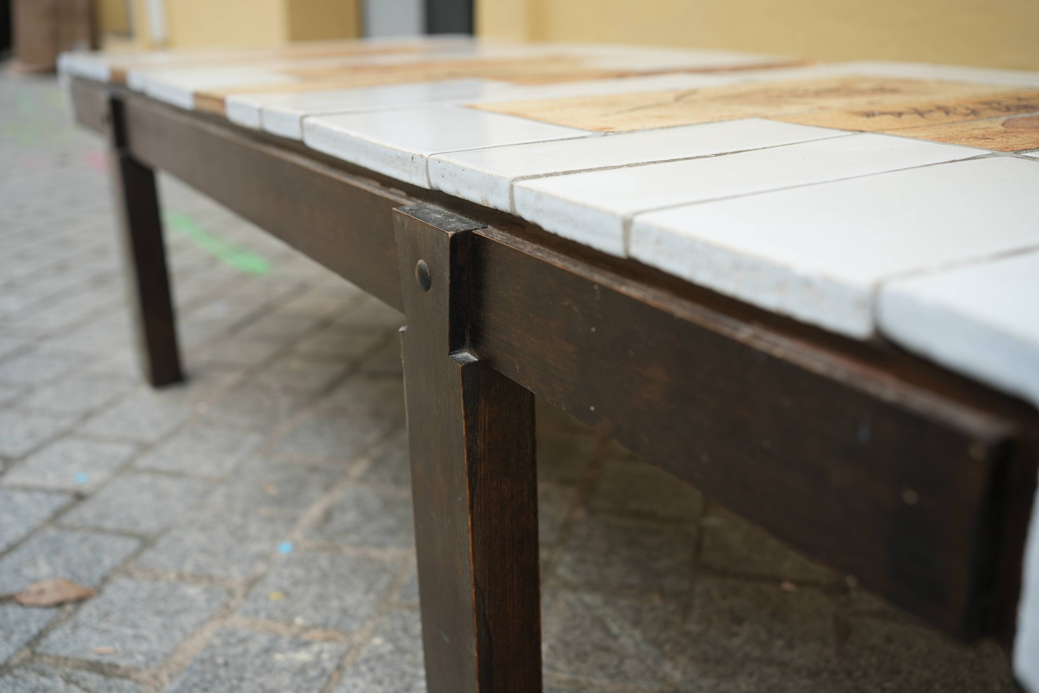 Vintage Ceramic Coffee Table by Roger Capron