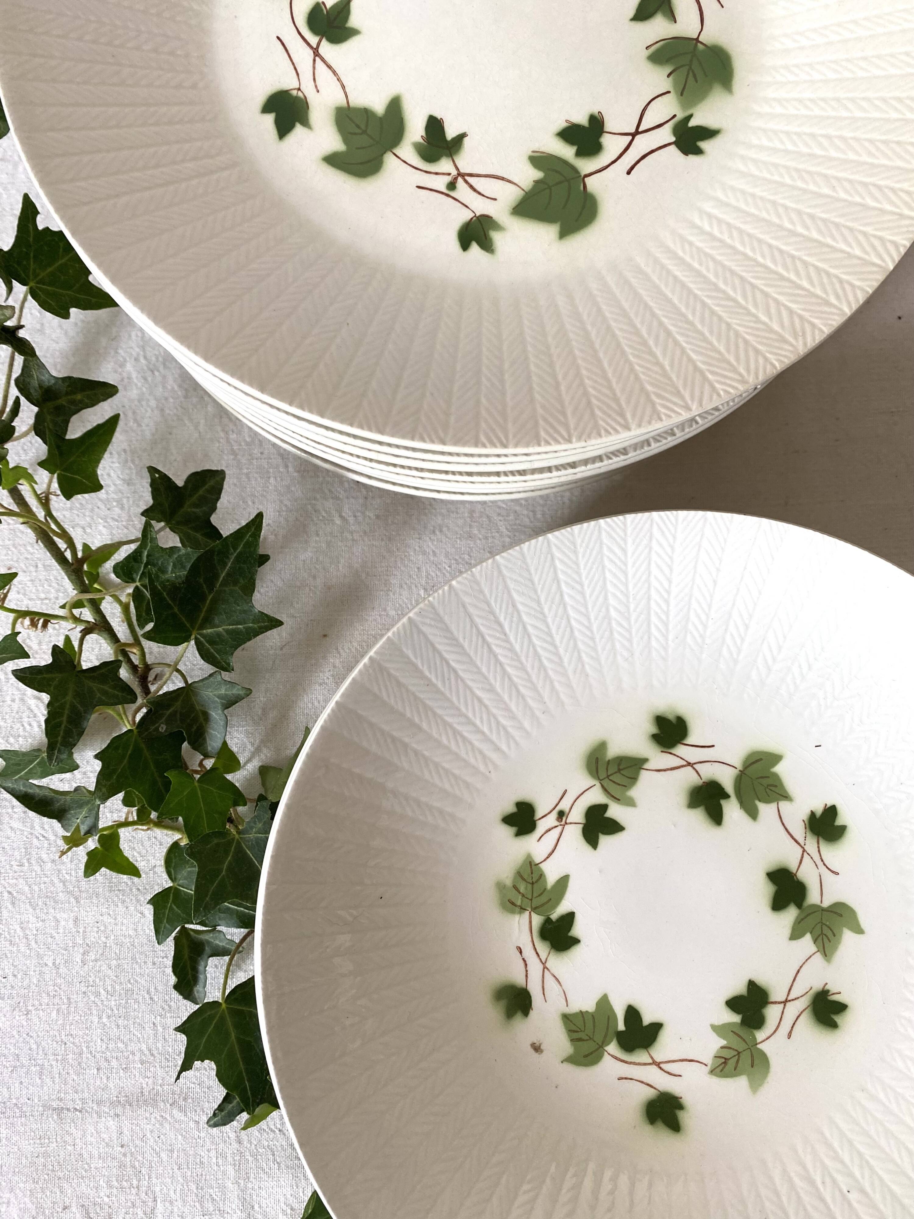 Antique dinner plates Saint Amand Ceranord, Bourrasque