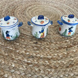 Set of 3 henriot pots