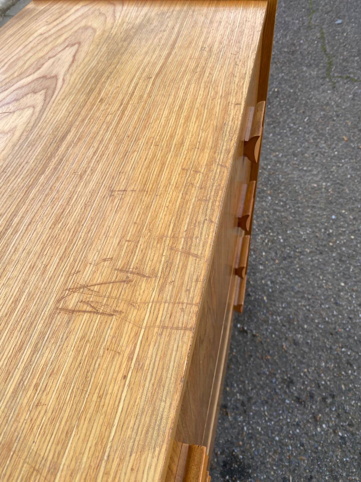 Scandinavian wardrobe with 2 sections in oak from the 1970s.