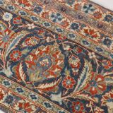 2x7 Navy Blue & Red Persian Runner Rug, 60x208Cm