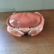 Vintage crab box in ceramic signed Caugant