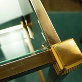 Dessert bar "Hollywood Regency" in gold metal, bevelled glass and mahogany