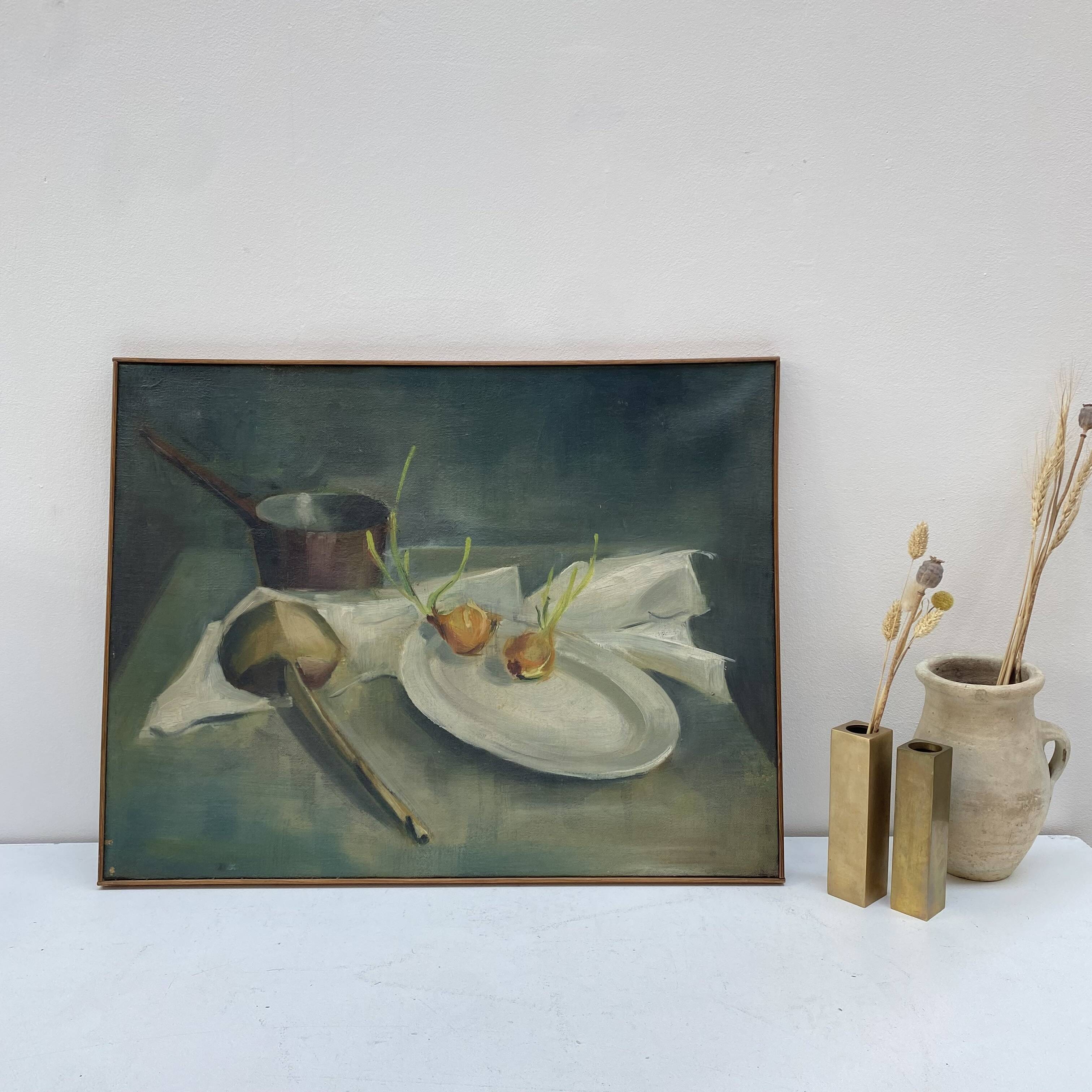 Oil painting on canvas old still life