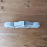 Linen patinated carved pediment woodwork