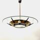 Pendant Light in Glass and Brass from Stilnovo, Italy, 1950s