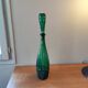 Large vintage Empoli carafe from Italy in green glass.