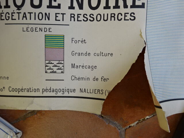 Vintage school poster Black Africa