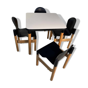 Ensemble table et 4 chaises - 1970s