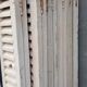 Set of 10 vintage wooden double shutters.