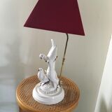 Triple white ceramic dove lamp