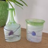 Vase et gobelet en verre Kosta Boda Suède