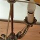 brass three-light bouillotte lamp, desk lamp