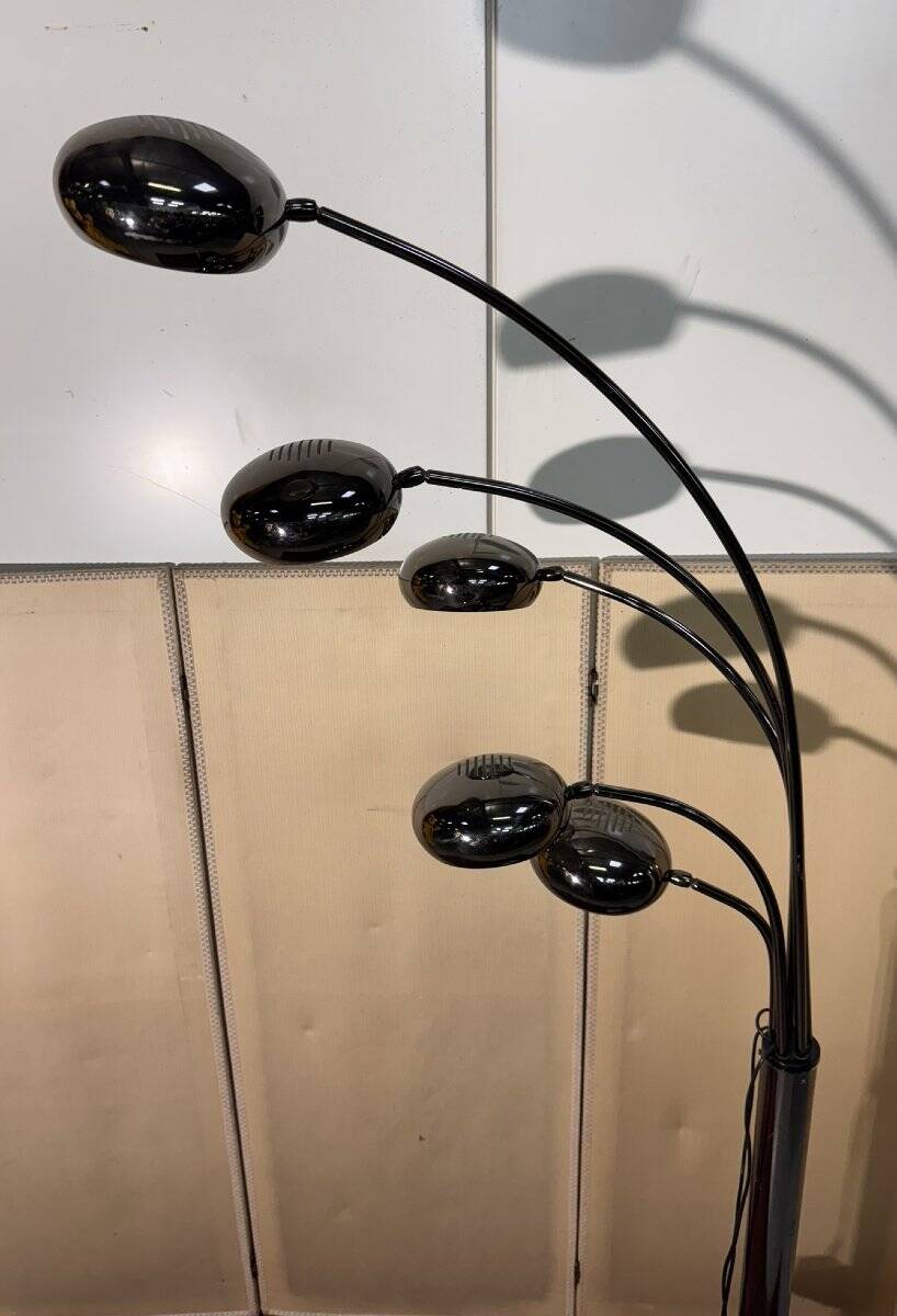1990s design metal lamp with 5 light arms