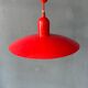Small vintage Space Age suspension in red metal.