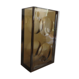 Vase Guzzini design by Fabio Manlio Ciocca in amber plexiglass 70s