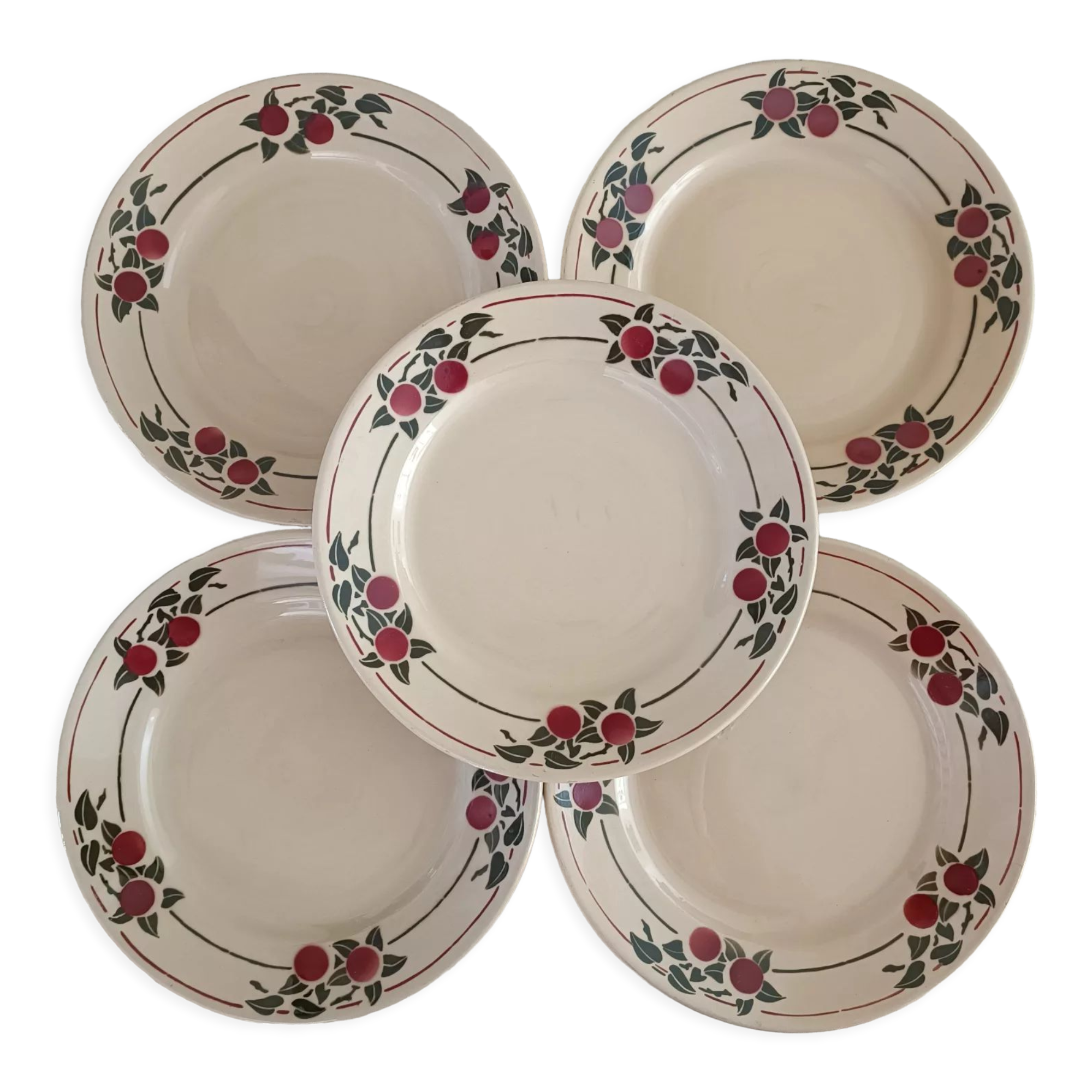 Set of 5 iron earth plates