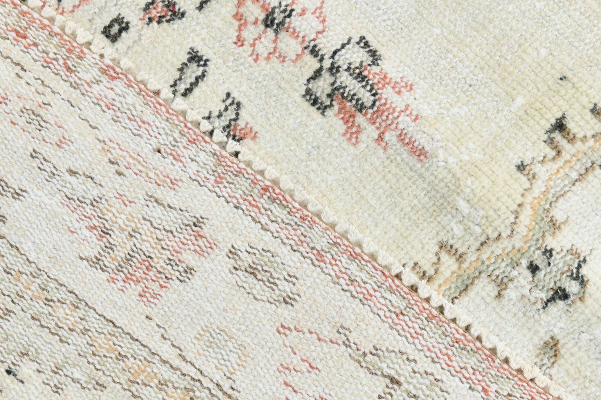 6x9 Persian Classic Cream & Black Vintage Rug, 183x287Cm