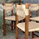 Série de 4 chaises modèle "Dordogne" éditées par Sentou