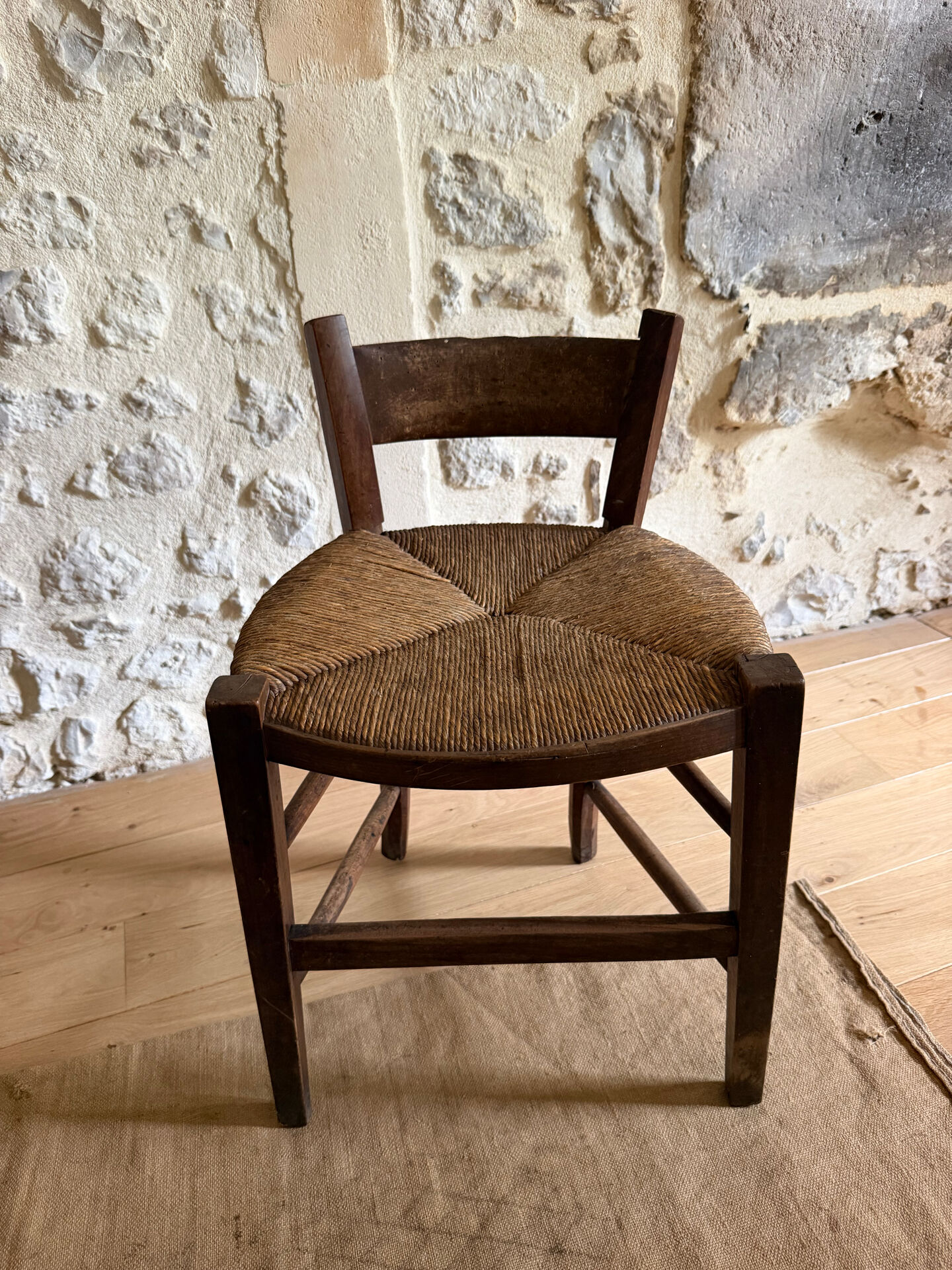 Old wooden country chair.