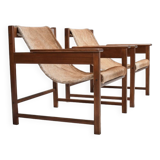 Pair of ‘Lia’ Armchairs by Sérgio Rodrigues, Brazil, 1962, Jacaranda and Cowhide