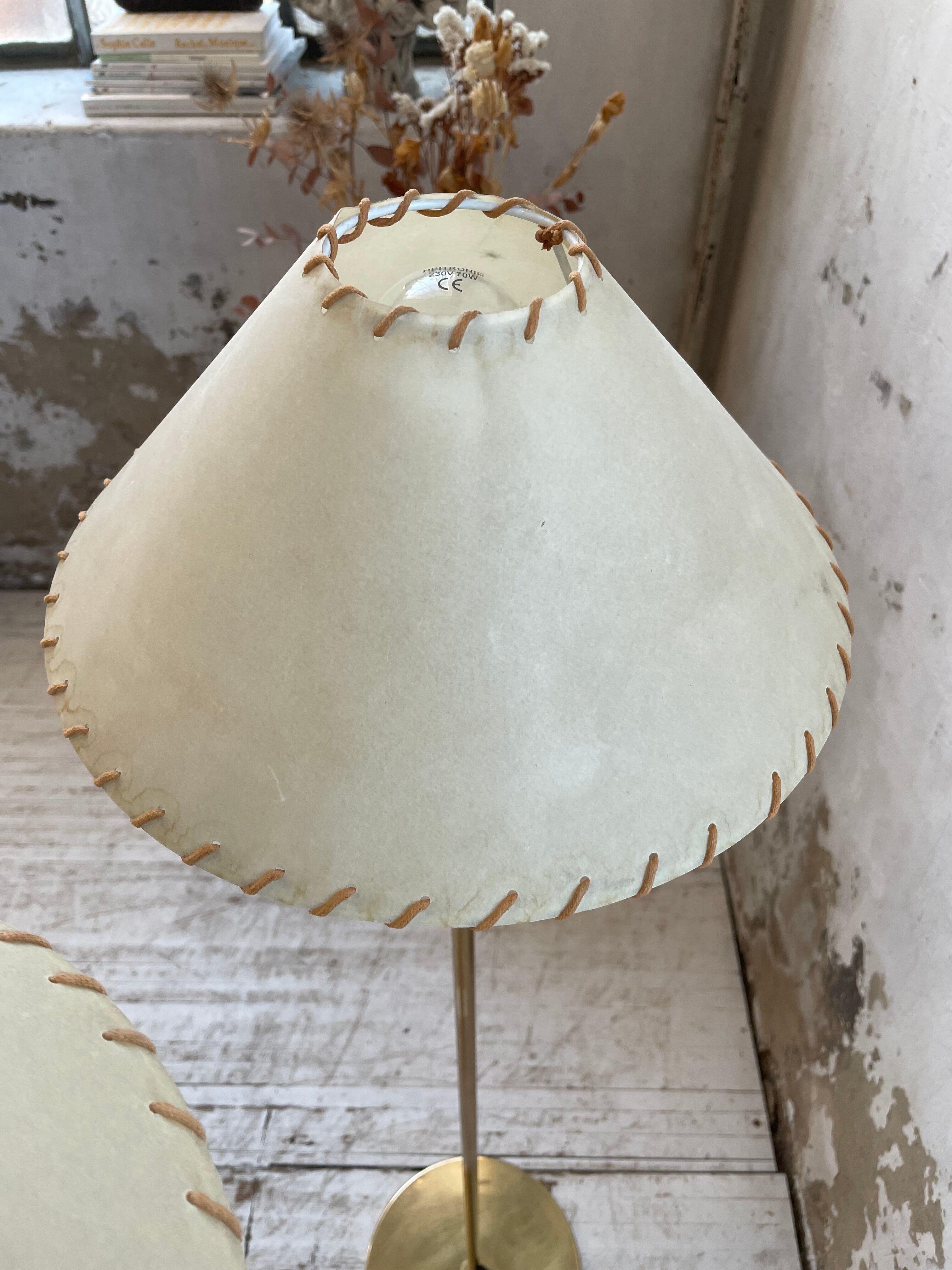 Pair of SCE floor lamps articulated brass 70s