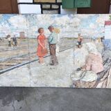Tableau ancien 120 x 205 cm