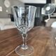Set of 12 molded glass white wine glasses