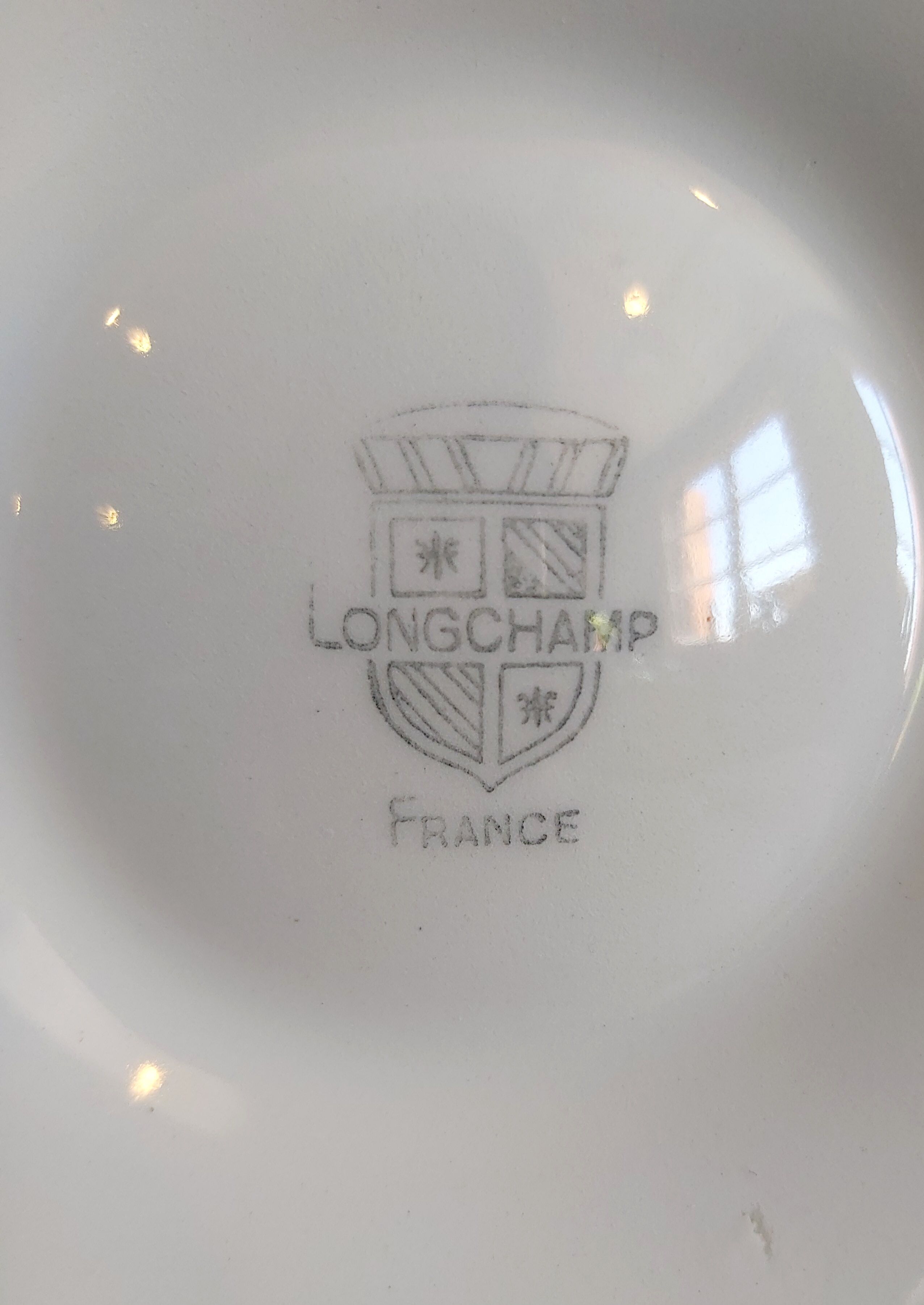 Vintage French oyster plate in majolica from Longchamp