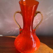Vase en verre craquelé