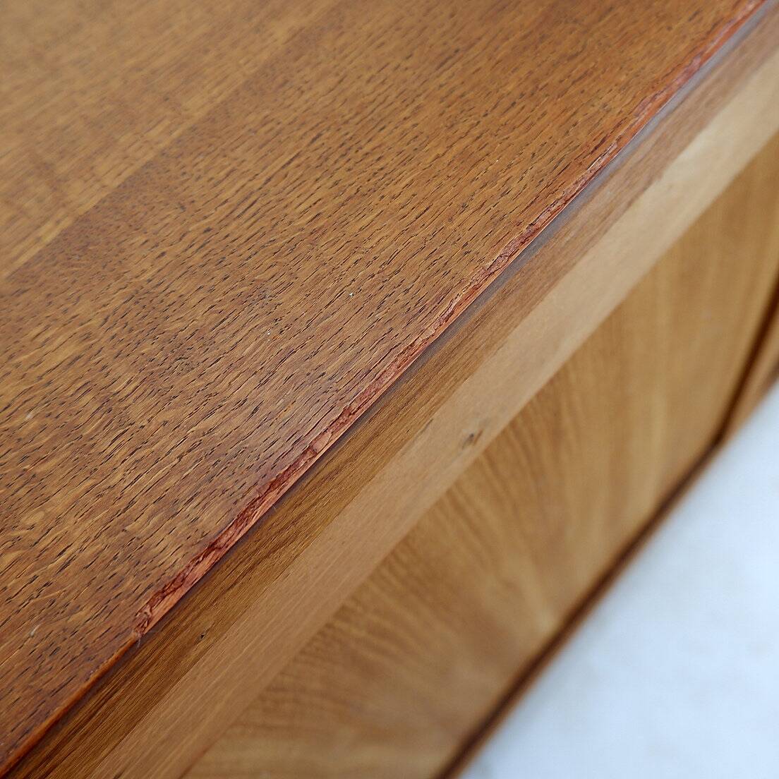 Three-drawer chest of drawers in the style of Guillerme and Chambron - 1960s