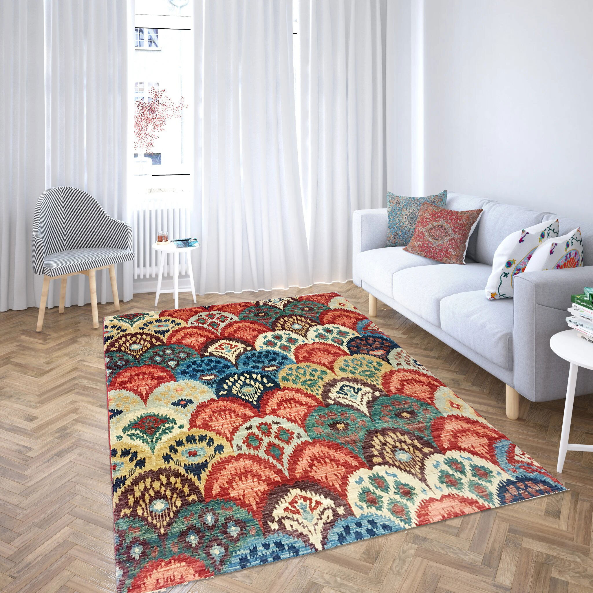 Carpet "peacock" living room