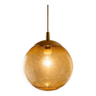 Large blown glass globe with bubbles