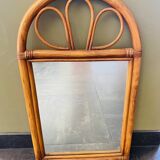 Vintage rattan mirror