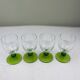 4 verres vintage vert