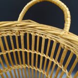 Wicker wastepaper basket