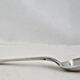 Serving spoon, silver, 18th century, straight thread pattern.