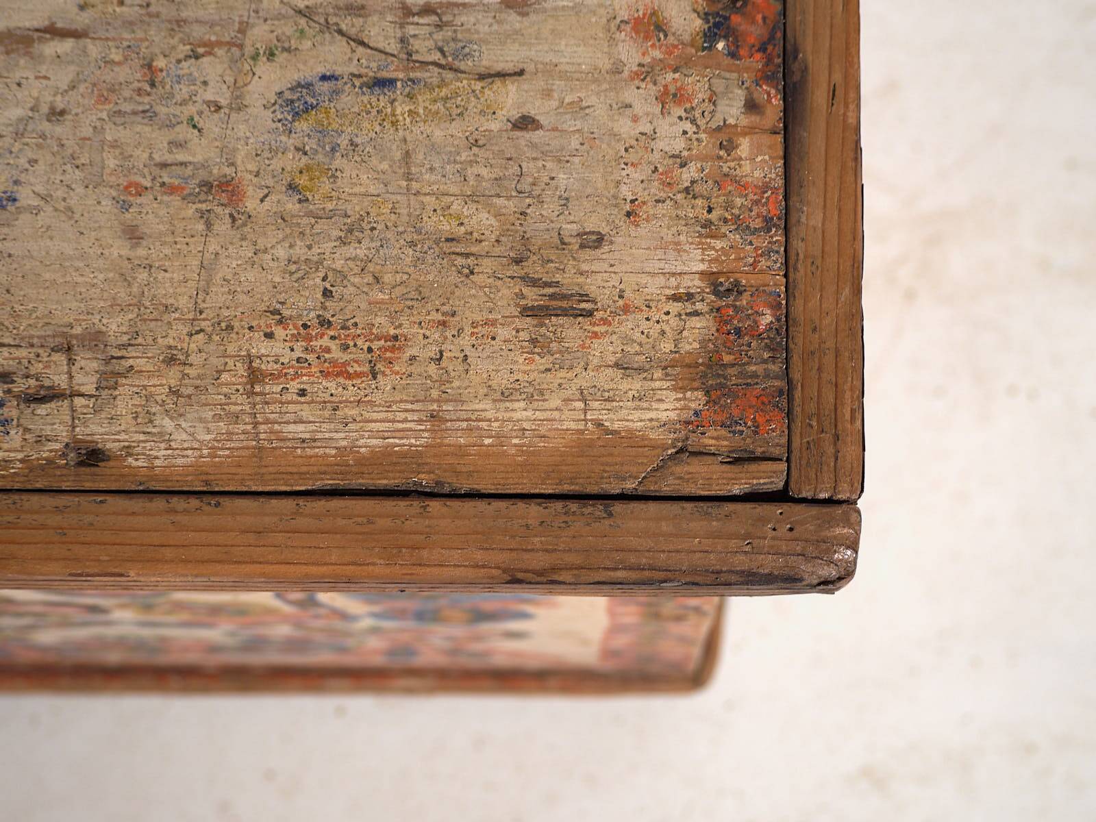 Antique hand-painted folk-style trunk (c.1880) #14