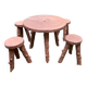 Mobilier de jardin en ciment ‘rocailleur ´