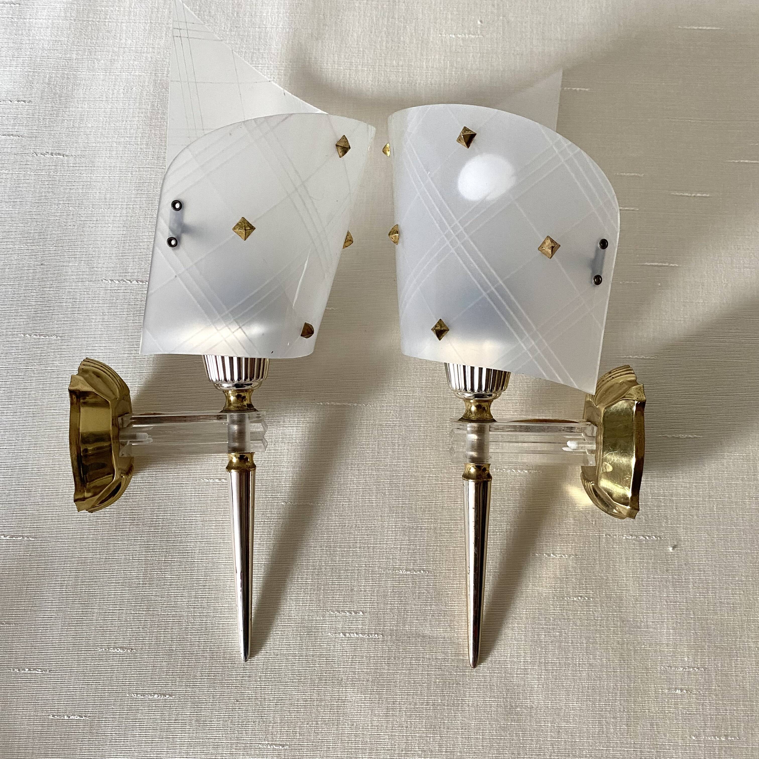 Pair of 60s wall lights